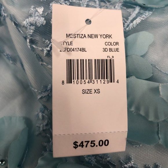 NWT Mestiza x Free People Flora Mini Dress in Aqua Blue size XS - Picture 8 of 8